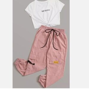 Mulvari Destiny Graphic Tee & Cargo Pants Set Size Small